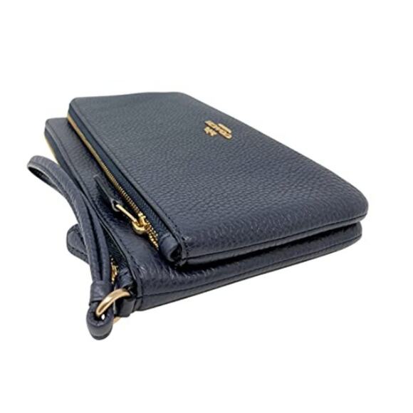 COACH Women's Double Zip Wallet Wristlet Style No C5610 Midnight - One Size - Picture 2 of 3